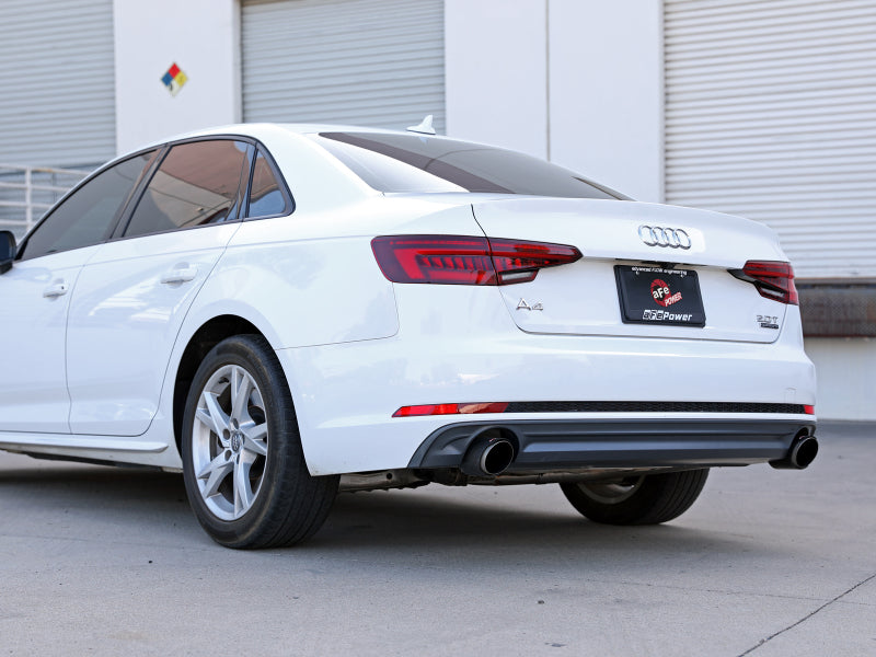 aFe 17-19 Audi A4 (L4-2.0L) MACH Force-Xp Stainless Steel Axle-Back Exhaust System - Carbon Tip