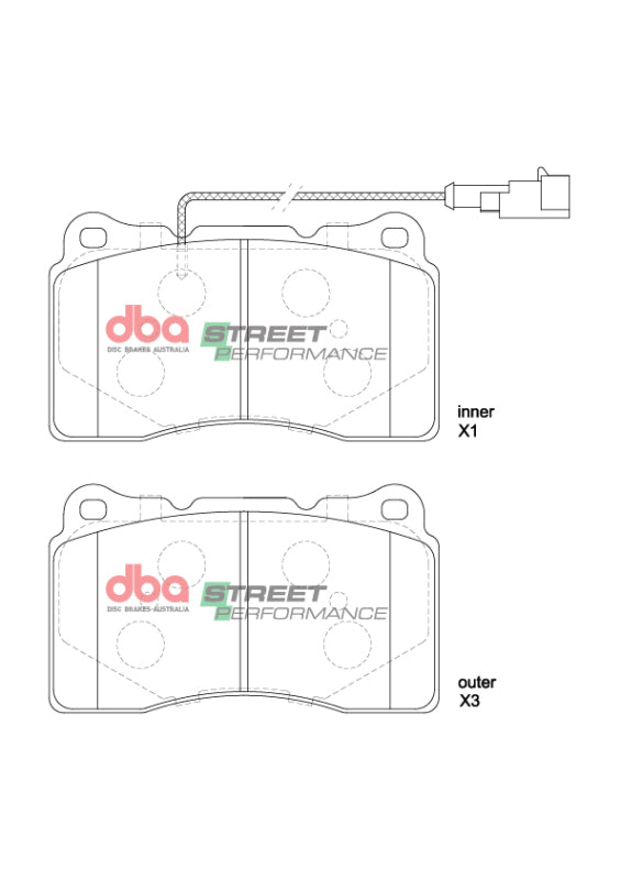 DBA 14-16 Maserati Ghibli (w/345mm Front Rotor) SP Performance Front Brake Pads