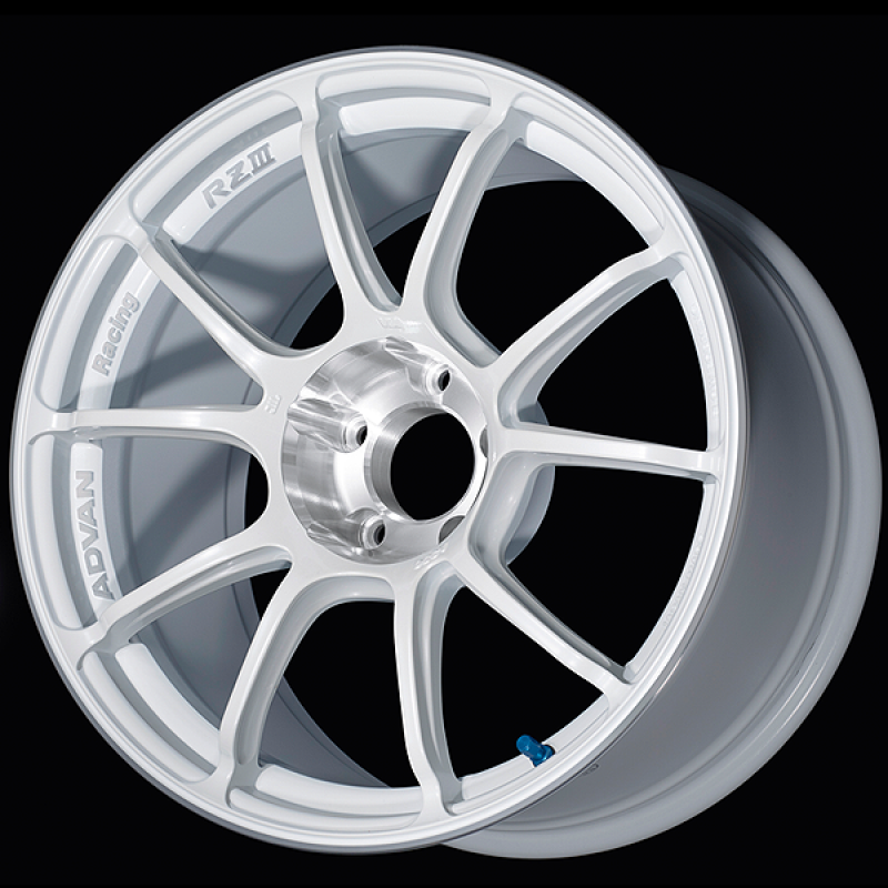 Advan RZIII 18x9.5 / +45 Offset / 5x114.3 BC / 73mm Bore / Racing White Metallic & Diamond Cut