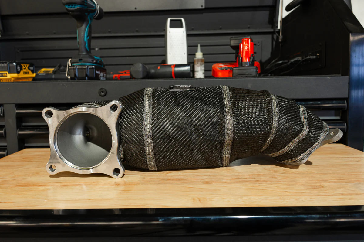 TSP x PTP Form Fitting Lava Downpipe Blanket for 2017+ Honda/Acura - TSP HEDP - FK8 Accord TLX RDX