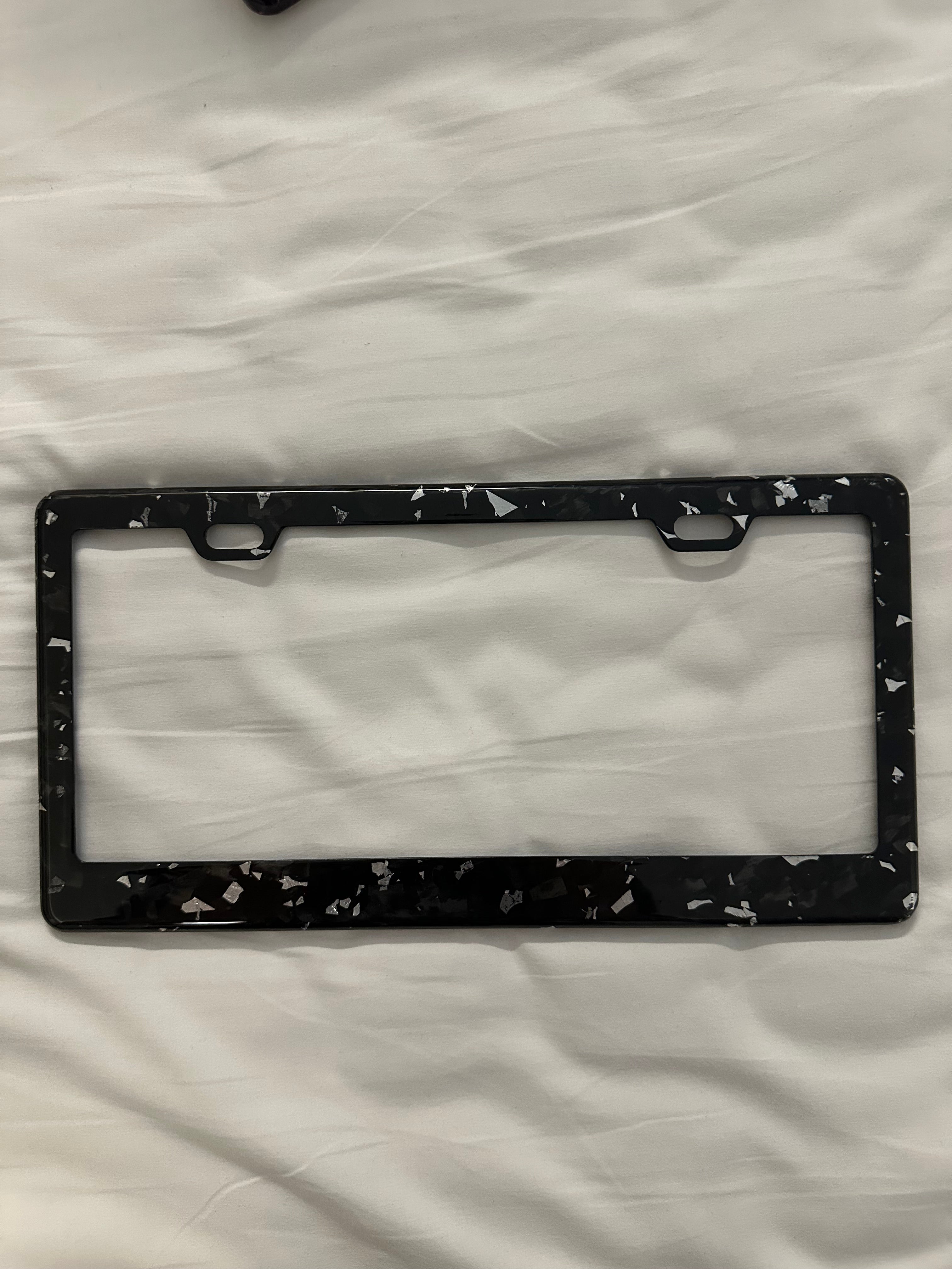 Colored Forged Carbon Fiber Universal License Plate Frame.