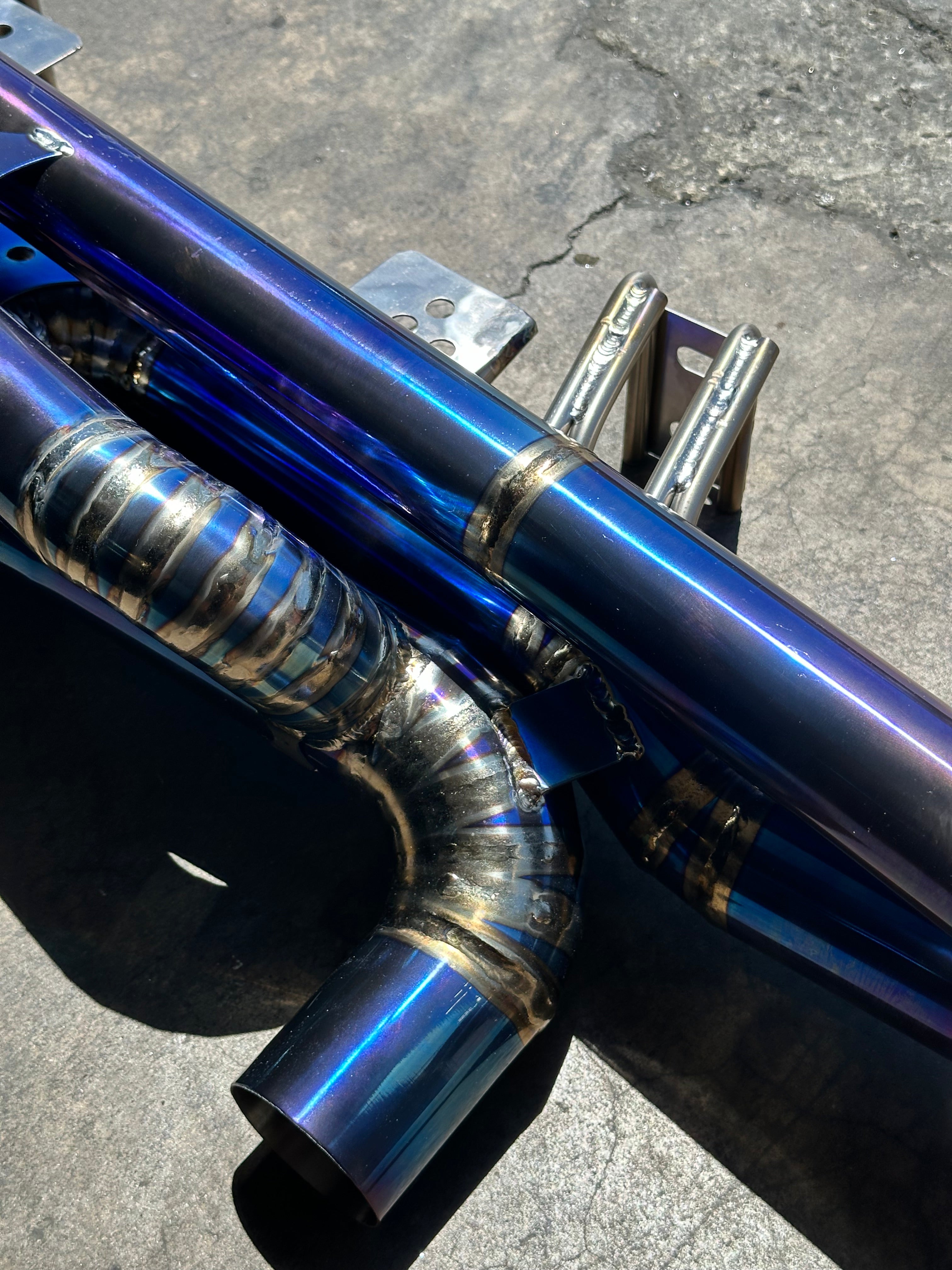 Titanium Valved Exhaust System Catback - Porsche 718 GT4.