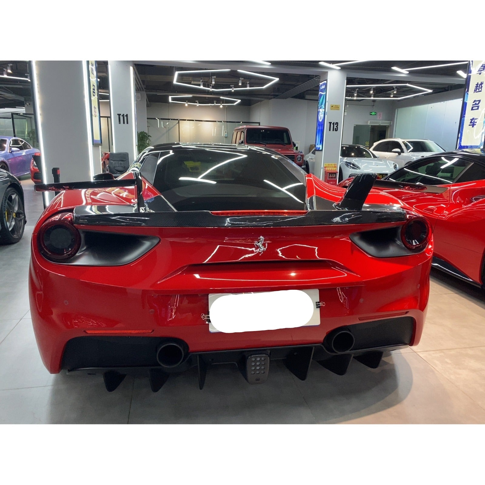 Carbon Fiber Rear Aero Wing - Ferrari 488.