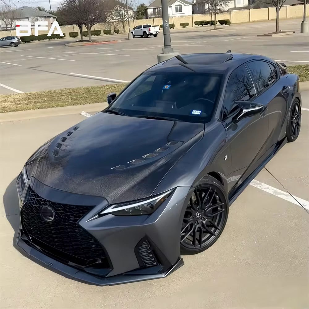 Carbon Fiber Vented Engine hood - Lexus IS 300, IS 350, and IS 500 (2021-2024).