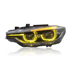 BMW F30 3 series Yellow/White Switchable LCI Style  V2 Headlights - BMW F30 3 series / F35.