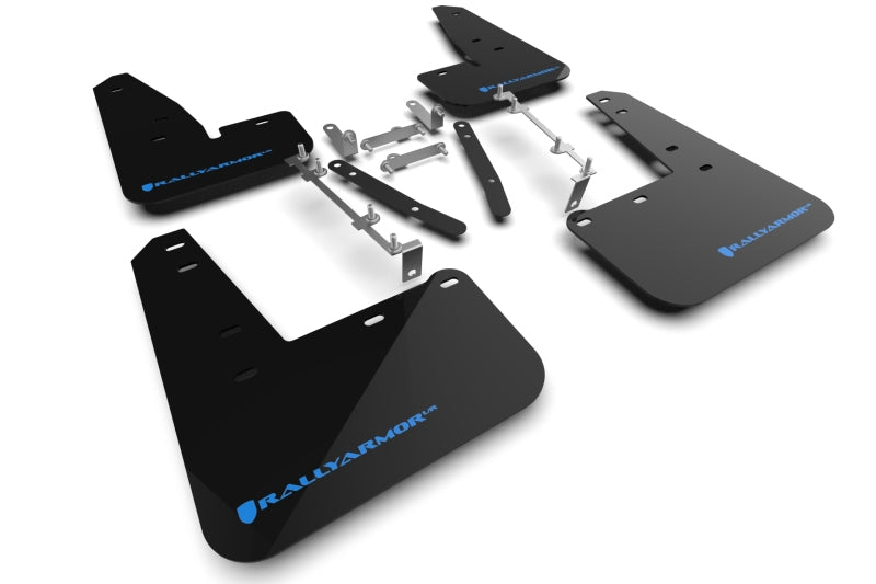 Rally Armor 23-26 Toyota GR Corolla Black Mud Flap w/Light Blue Logo