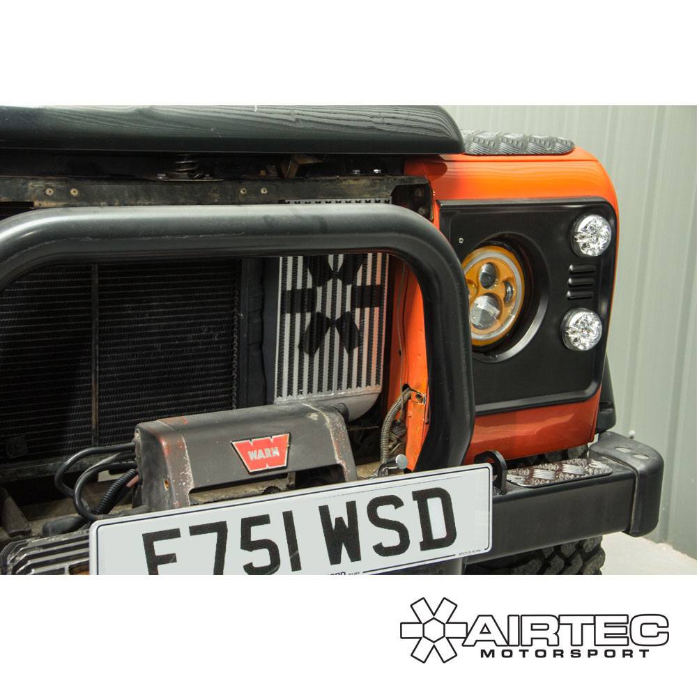 AIRTEC Motorsport Side Mount Intercooler Upgrade for Land Rover 300TDI Platform.