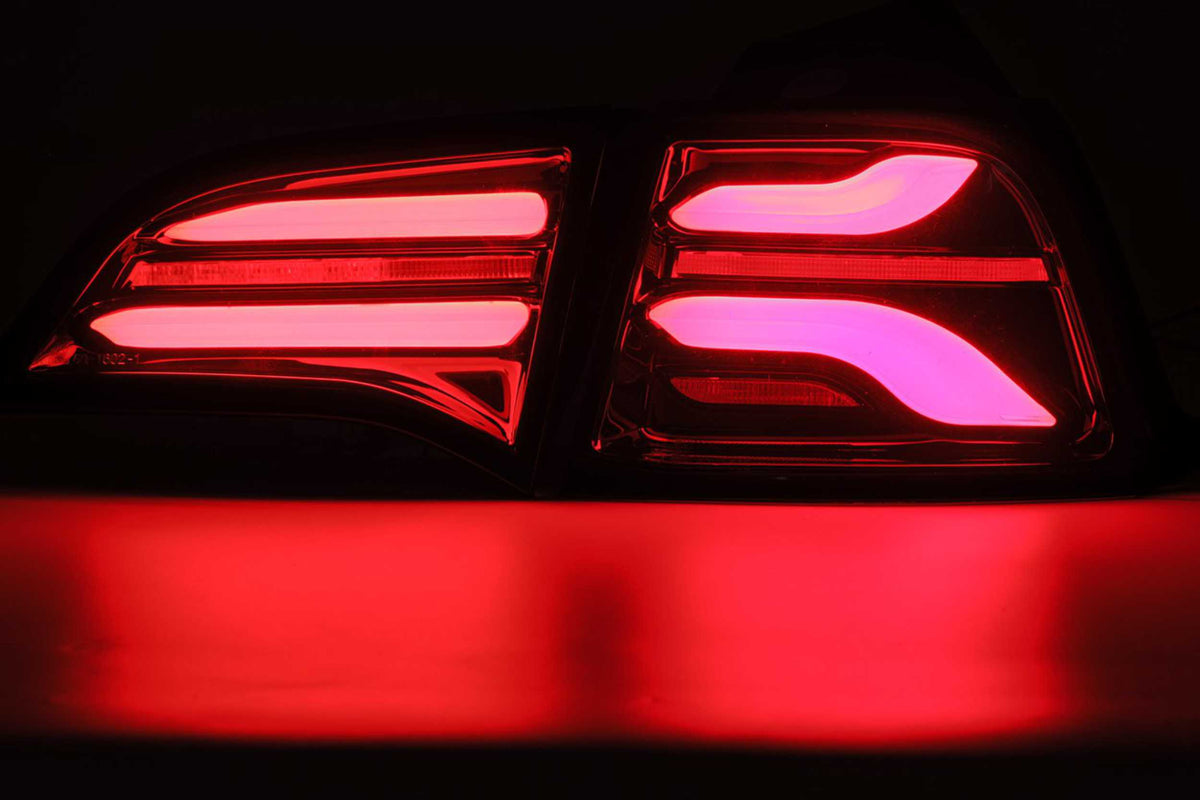 ARex Pro LED Tail Lights: Tesla Model Y LED Tail Lights (w/ Amber Turn Signals) (20-22) - Red