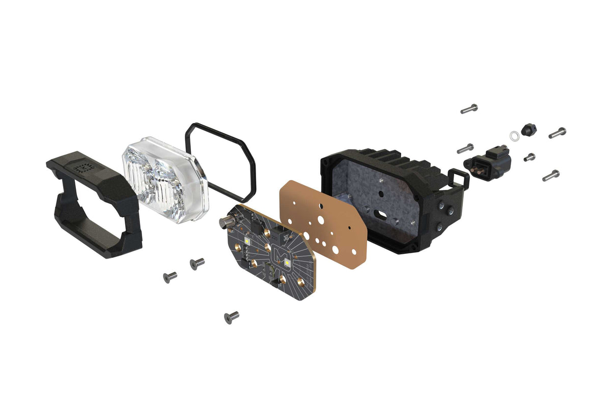 Morimoto 2Banger Ditch Light Kit: 03-09 Lexus GX470 (NCS Yellow Spot Beam)