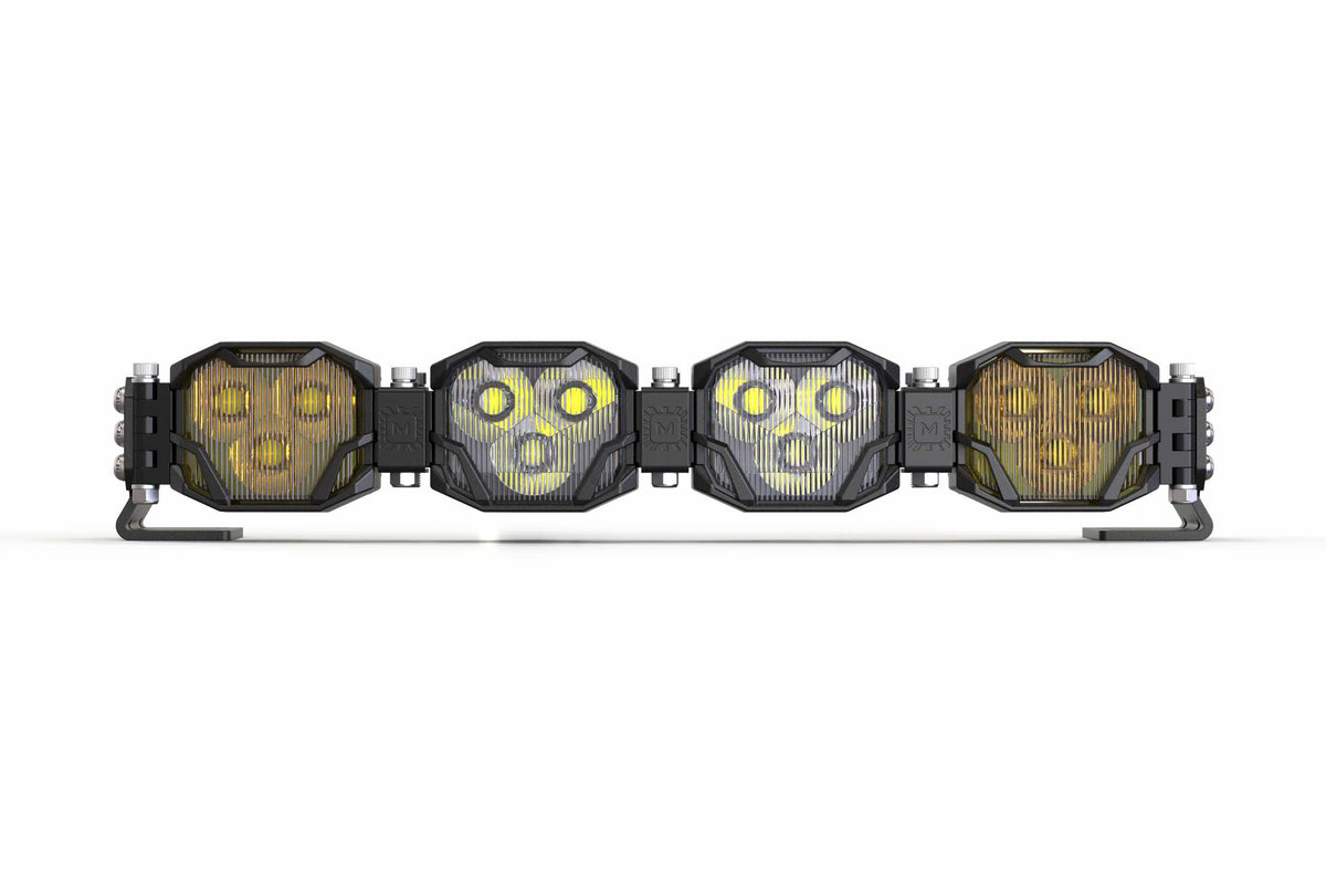 4-Pod 16.5" 4Banger Bar: HXB / White/Yellow