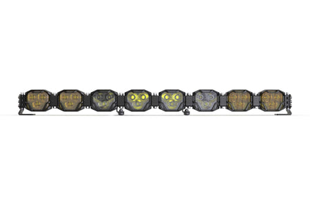 8-Pod 32.5" 4Banger Bar: HXB / White/Yellow