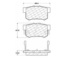 StopTech Performance Brake Pads for Honda Civic 2006-2011, 105.0537.