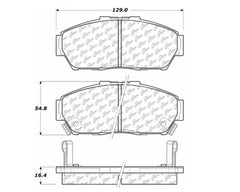 StopTech Brake Pads - Front, Red, for Honda Civic 2006-2011 - 105.0617.