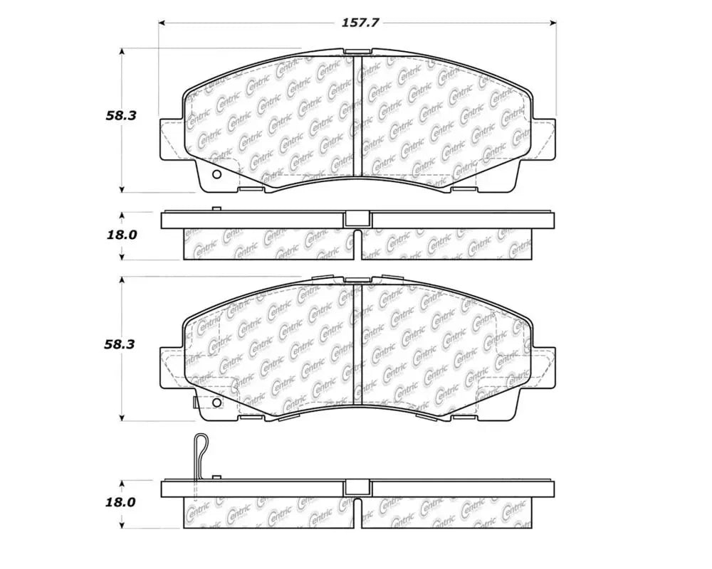 StopTech Brake Pads for Honda Civic 2006-2011, Ceramic, Front, 105.1102.