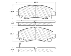 StopTech Brake Pads for Honda Civic 2006-2011, Ceramic, Front, 105.1102.