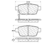 StopTech Brake Pads - High Performance, Front, Red, 2010-2015 Ford Mustang, 105.1103