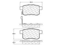 StopTech Brake Pads for Honda Civic 2006-2011, Ceramic, Front, 105.1336.