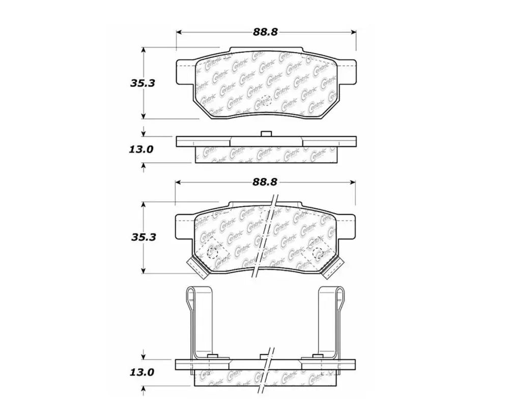StopTech Brake Pads for Ford Mustang 2015-2023, Ceramic, Front, 106.0374.