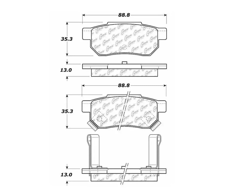 StopTech Brake Pads for Ford Mustang 2015-2023, Ceramic, Front, 106.0374.