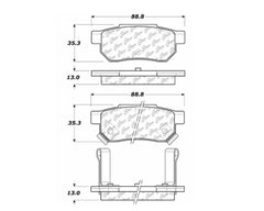 StopTech Brake Pads for Ford Mustang 2015-2023, Ceramic, Front, 106.0374.