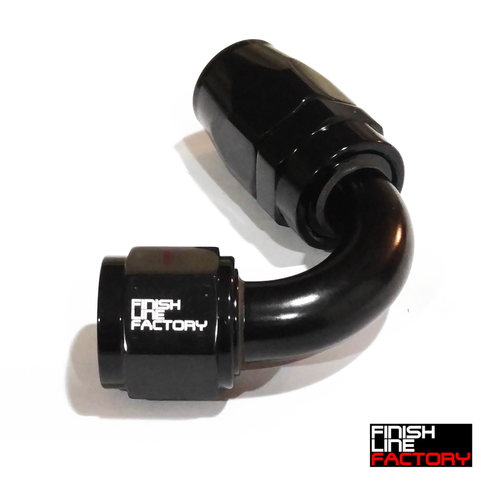FLF Swivel Hose End (Braided Rubber) - 120 Degree