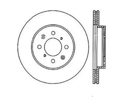 StopTech Sport Slotted Brake Rotor Front Left for Honda Civic 2006-2011, Gray, 126.40021SL.