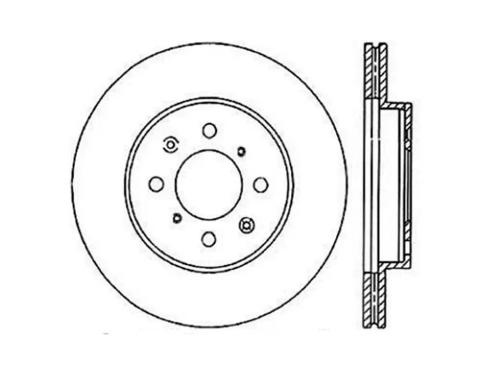 StopTech Sport Slotted Brake Rotor Front Right, Black, for Ford Mustang 2015-2023, 126.40021SR.
