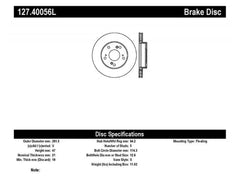 StopTech Sport Drilled/Slotted Brake Rotor Front Left for Honda Civic 2006-2011, Gray, 127.40056L.