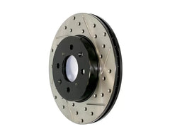 StopTech Sport Cryo Drilled/Slotted Brake Rotor Front Left for Honda Civic 2006-2011, Silver, 127.40057CL.