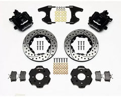 Wilwood Combination Parking Brake Caliper Rear Brake Kit, Drilled and Slotted Rotor - Black Honda Civic | Acura Integra.