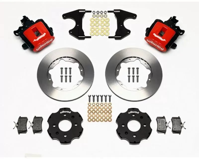 Wilwood Combination Parking Brake Caliper Rear Brake Kit, Plain Face Rotor - Black Honda Civic | Acura Integra.