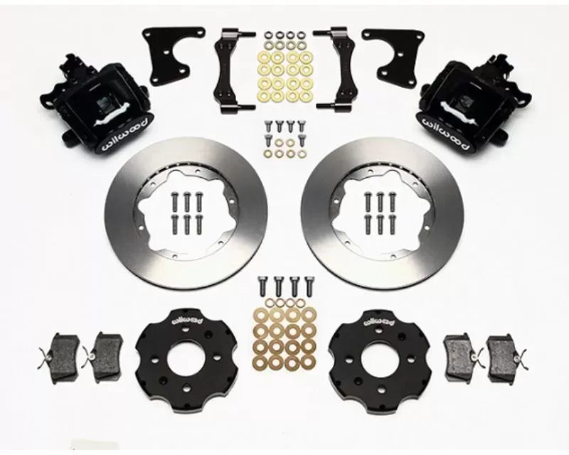Wilwood Combination Parking Brake Caliper Rear Brake Kit, Plain Face Rotor - Black Honda Civic | Acura Integra.