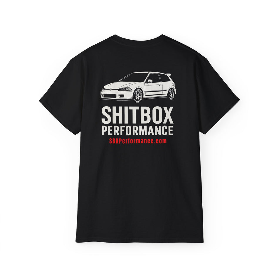 New Logo SBX Performance Car Tee — “Shitbox Performance” Graphic T‑Shirt