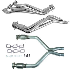 BBK Performance Parts 11-14 MUSTANG V6 1-3/4 LONG TUBE HEADERS PLUS SHORT MID PIPE (SILVER CERAMIC) Ford 3.7L V6