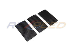 Rexpeed Dry Carbon Rear Seat Down Button Cover | 2022+ Subaru WRX (G167).