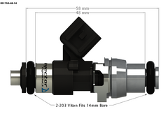 Injector Dynamics ID1750x Fuel Injectors | 2008-2015 Mitsubishi Evo X (1750.48.14.14B.4).