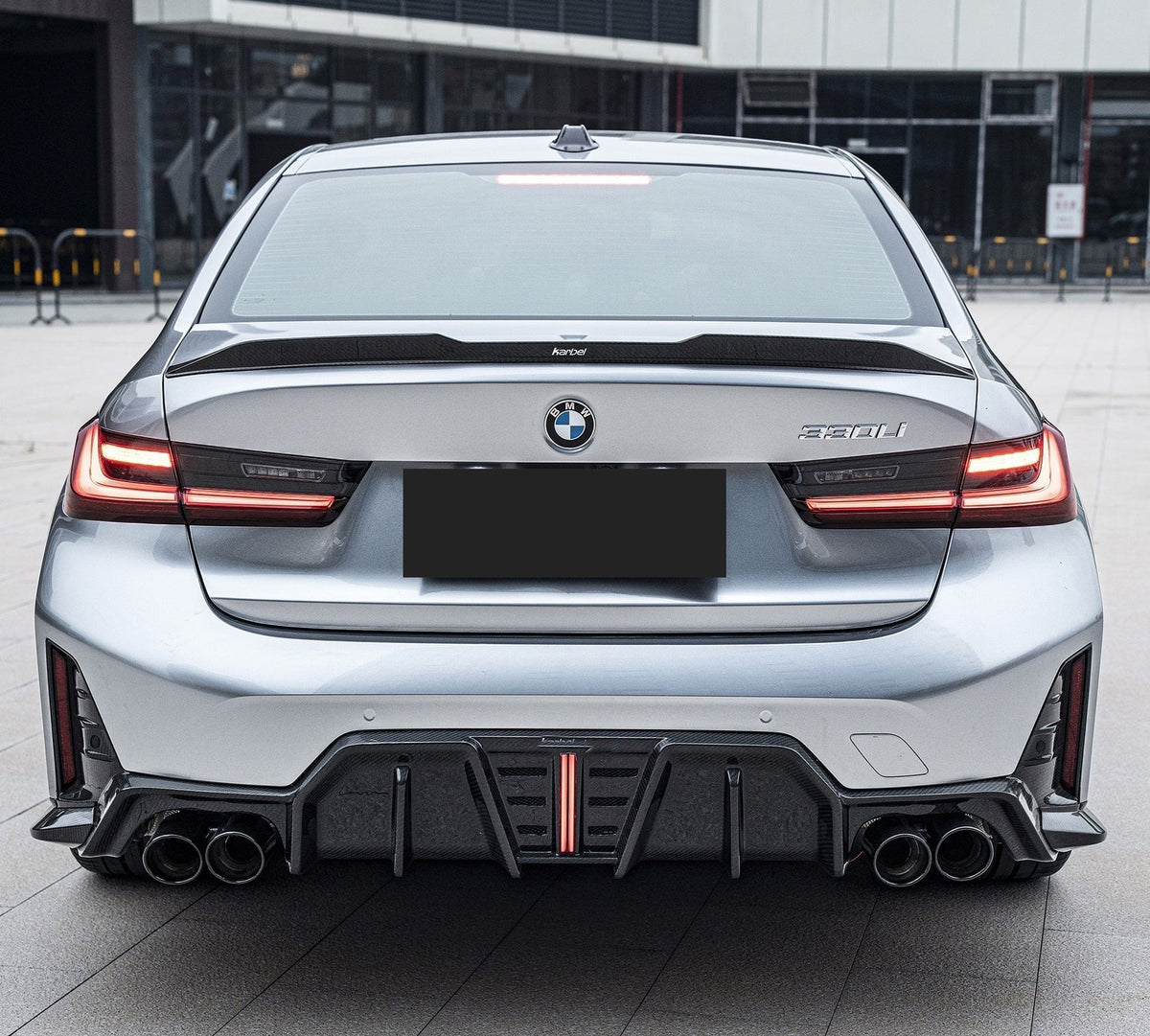 Dry Carbon Fiber Rear Diffuser w/ LED - BMW G20 / G21 LCI 2023+.