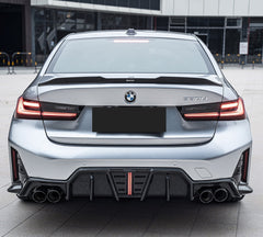 Dry Carbon Fiber Rear Diffuser w/ LED - BMW G20 / G21 LCI 2023+.