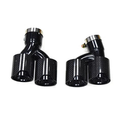 MP Style Carbon Fiber Exhaust Tips - BMW G30 5 series.