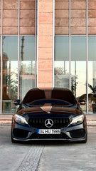Gloss Black C63 AMG Style Front Grille - 2019-2021 Mercedes Benz C-Class W205 C43.