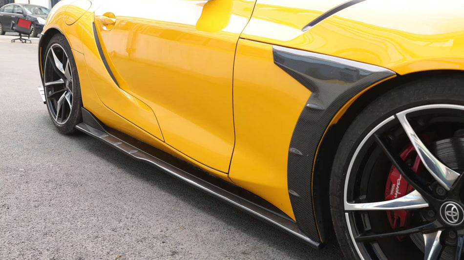 Carbon Fiber TCI Side Skirt extension Set  - Toyota Supra A90.
