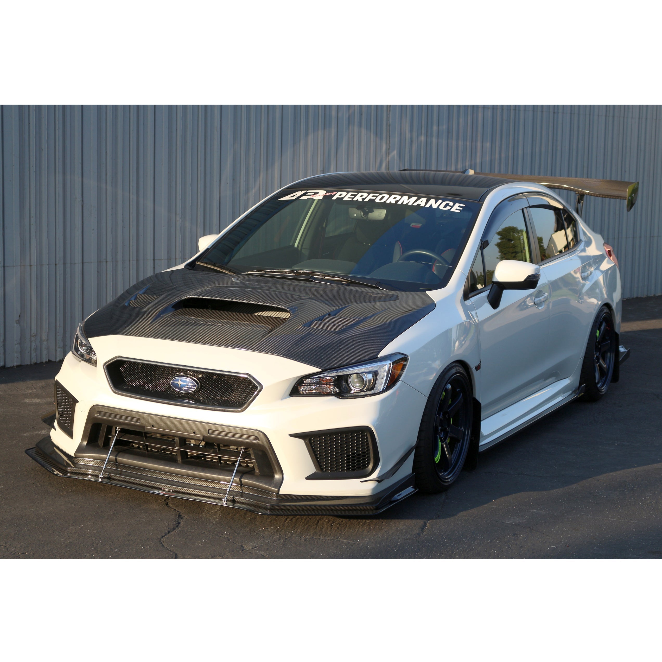 APR Windshield Decal Silver Curve