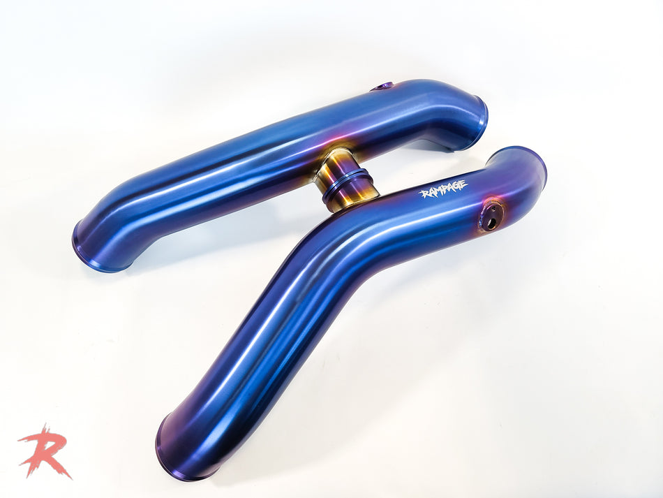 Rampage 3" Titanium Upper Charge Piping - R35 GT-R