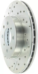 StopTech Select Sport Drilled Slotted Brake Rotor Front Right, Red, 227.40021R - Fits Honda Civic 2006-2011.