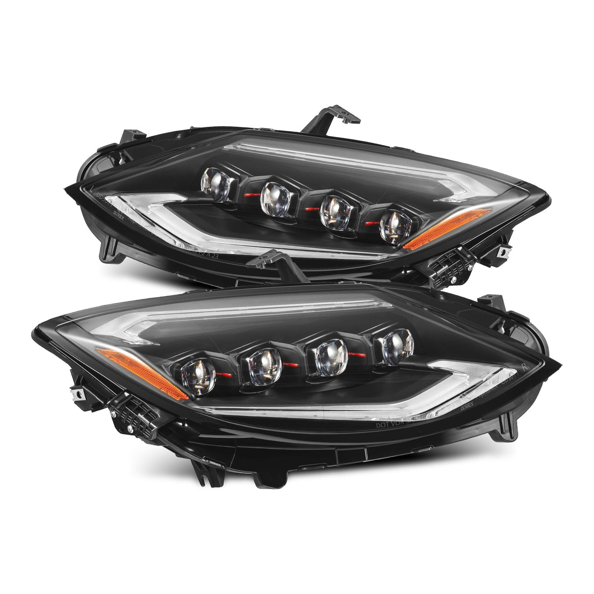 Alpharex NOVA-Series LED Projector Headlights - Black | 2023-2024 Nissan Z (880493).