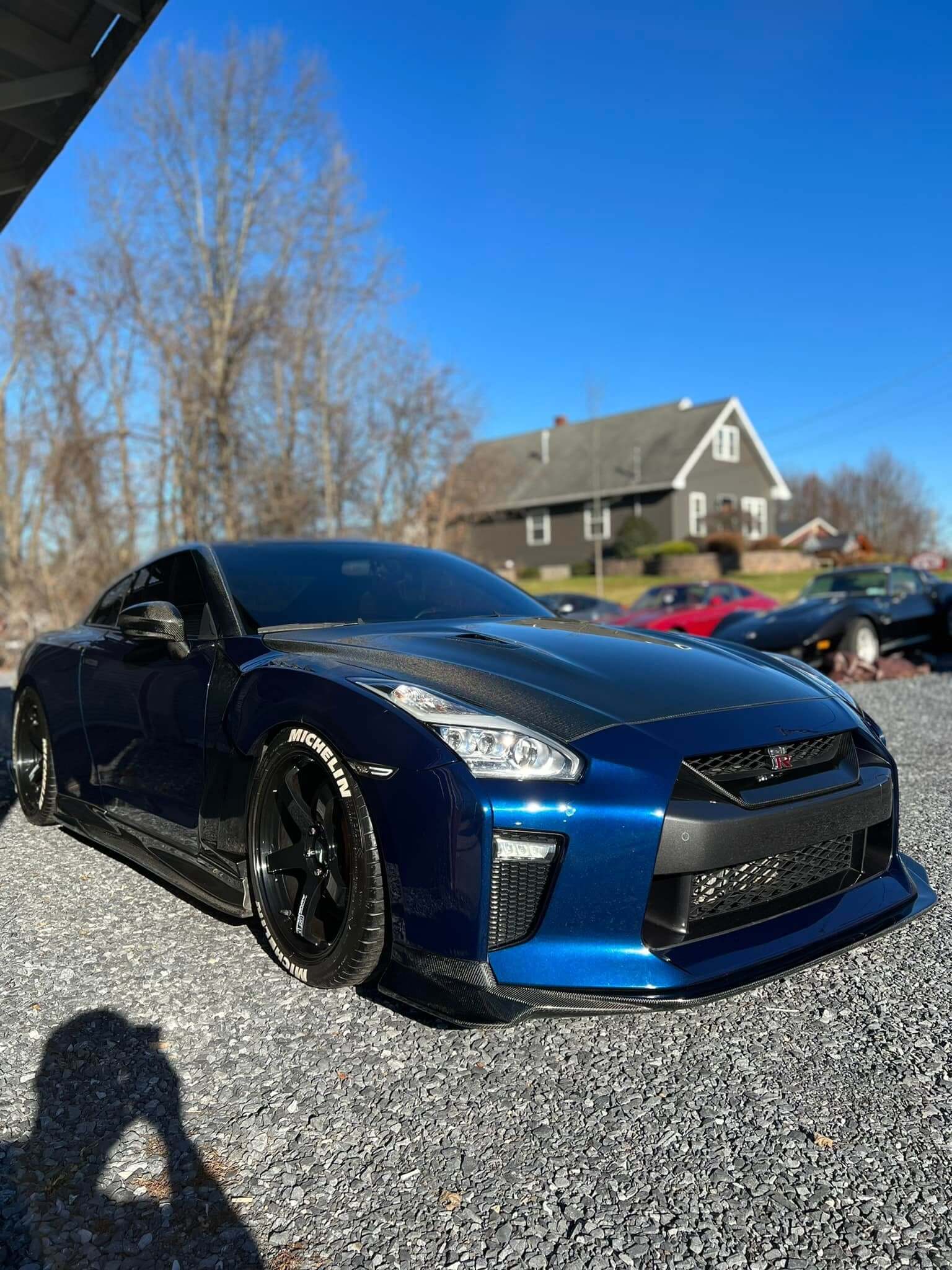 Carbon Fiber VS-Style Front Splitter - Nissan R35 GTR.