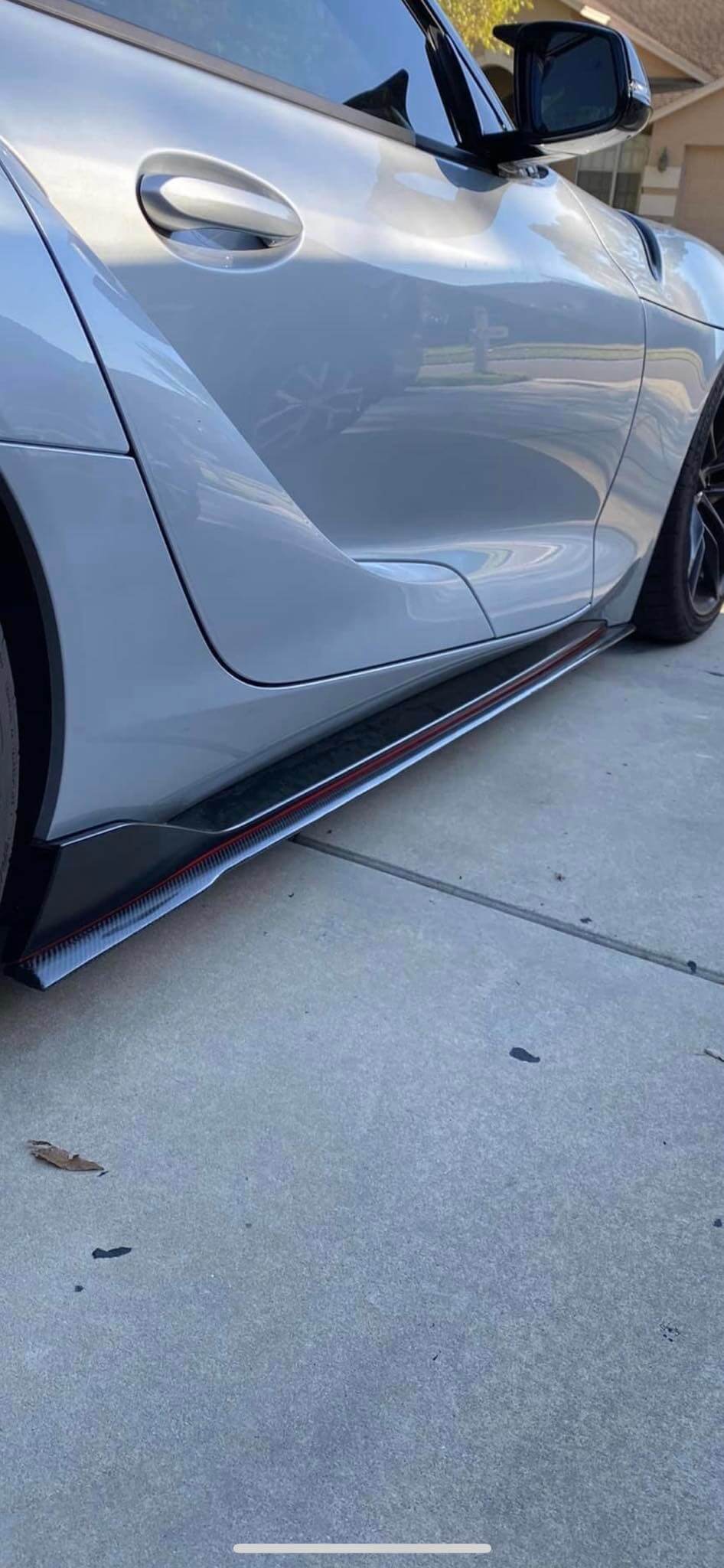 A-Style Carbon Fiber Side Skirt Extension - Toyota A90A91 Supra.