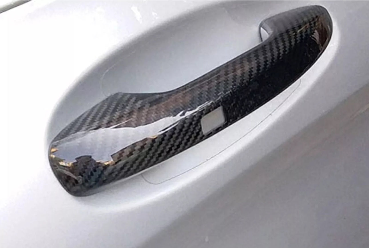 Real Dry Carbon Fiber Keyless Sensor Door Handle Cover Fits 16-21 R190 GT C S R.