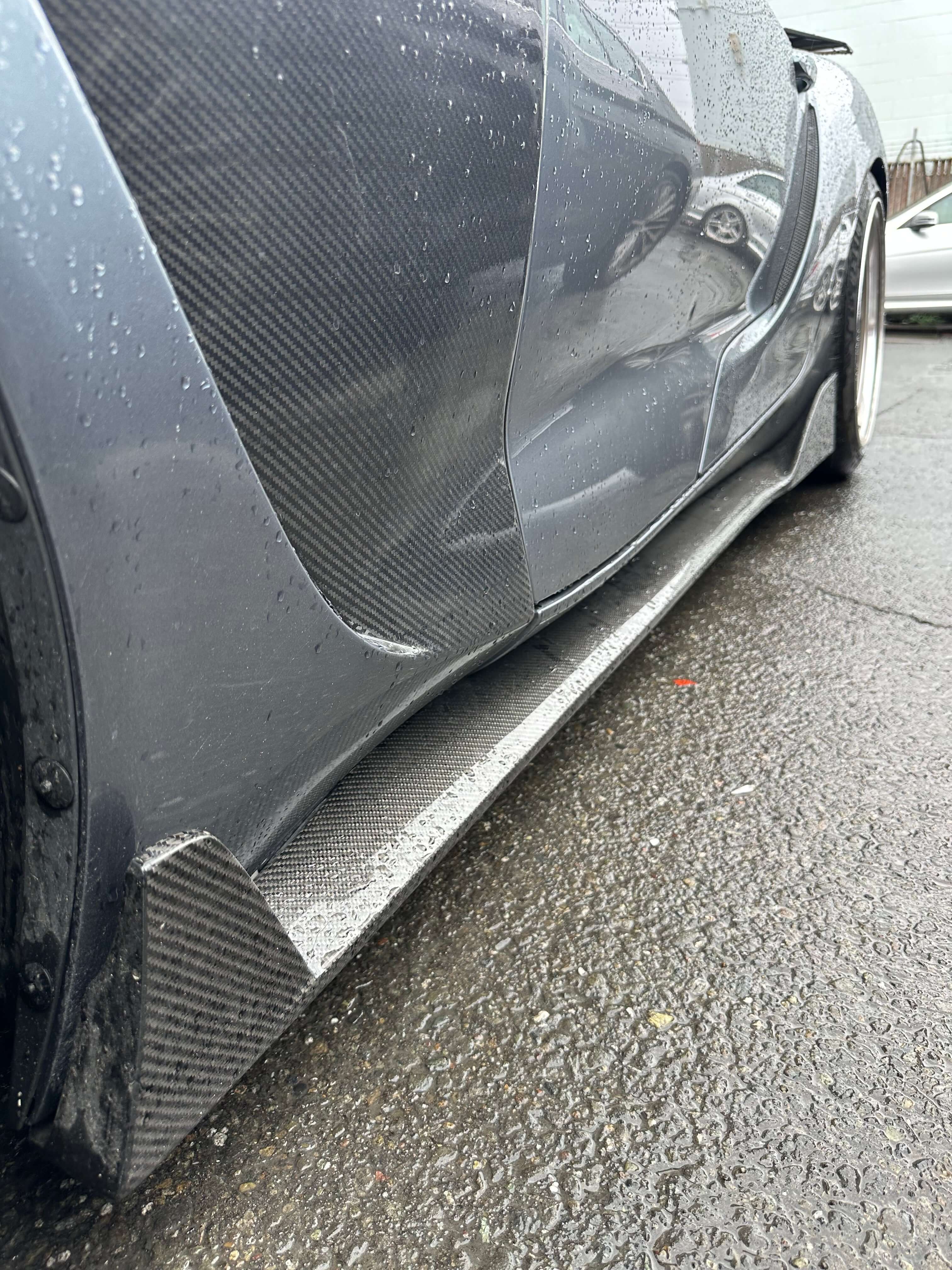 Carbon Fiber Side Skirts for Toyota A90 Supra.