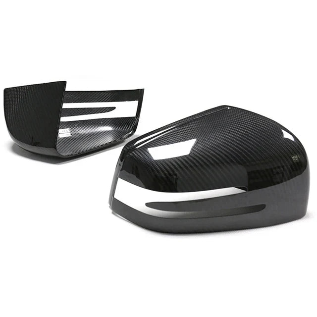 Carbon fiber Mirror Caps Replacement  -Carbon Fiber Mirror Cap Set - Mercedes Benz W463 G Class, W166 GLE Class, & X166 GLS Class.